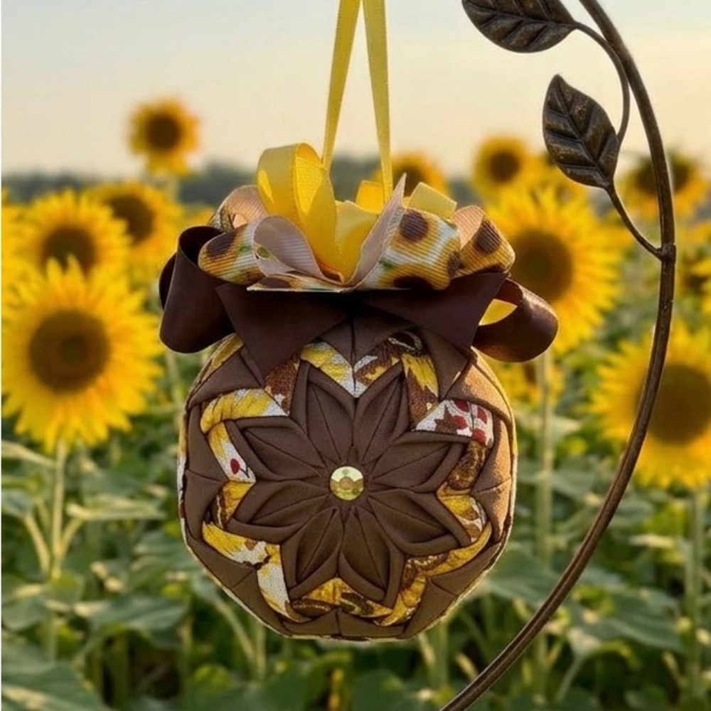 Sunflower Holiday Christmas Ornament